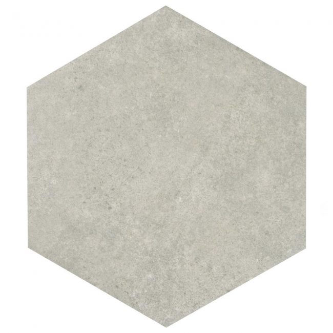 Merola Tile Traffic Hex Silver Porcelain Floor and Wall Tile - Floor ...