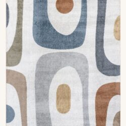 Astra Retro Abstract Washable Rug