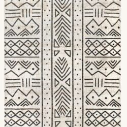 Aubrey Paneled Fringed Rug