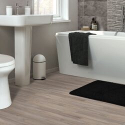 Garland Rug Gramercy 20-in x 34-in Black Polypropylene Bath rug Rubber one_size | BA360W02003415