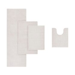 JJJ Bath Rug 24-in x 72-in Taupe Bath Rug Polyester Bath mat one_size in White | SLYXVMC3MLP
