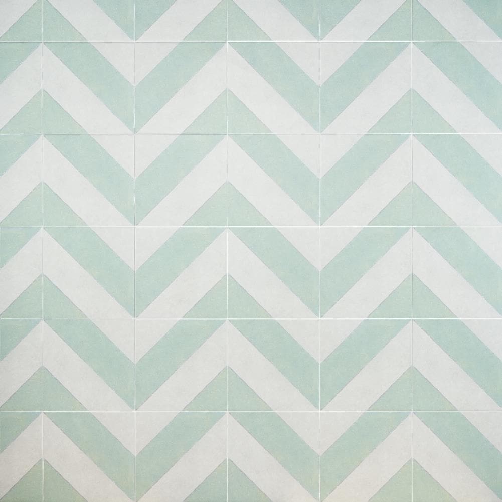 Artmore Tile Tarantino Sage 9-in x 9-in Glazed Porcelain Encaustic Floor and Wall Tile ( 10.76-sq ft / Carton ) | EXT3RD105147