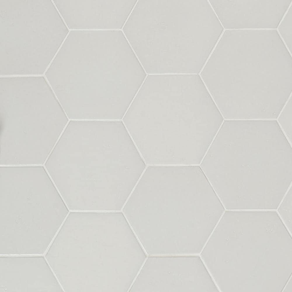 Artmore Tile Triton Cream 6-in x 8-in Glossy Porcelain Hexagon Floor and Wall Tile ( 10.76-sq ft / Carton ) | EXT3RD105381