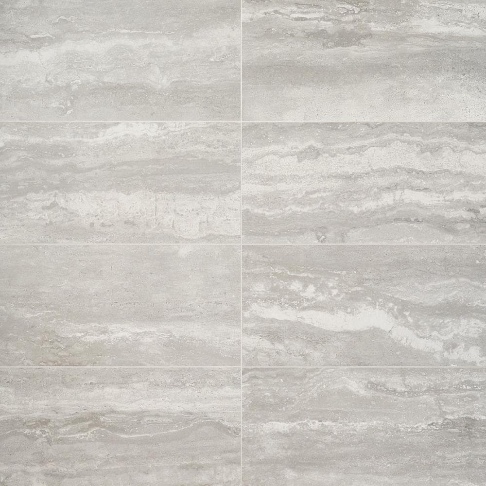 Artmore Tile Primary Travertine Silver 12-in x 24-in Matte Porcelain Floor and Wall Tile ( 11.62-sq ft / Carton ) | EXT3RD105676