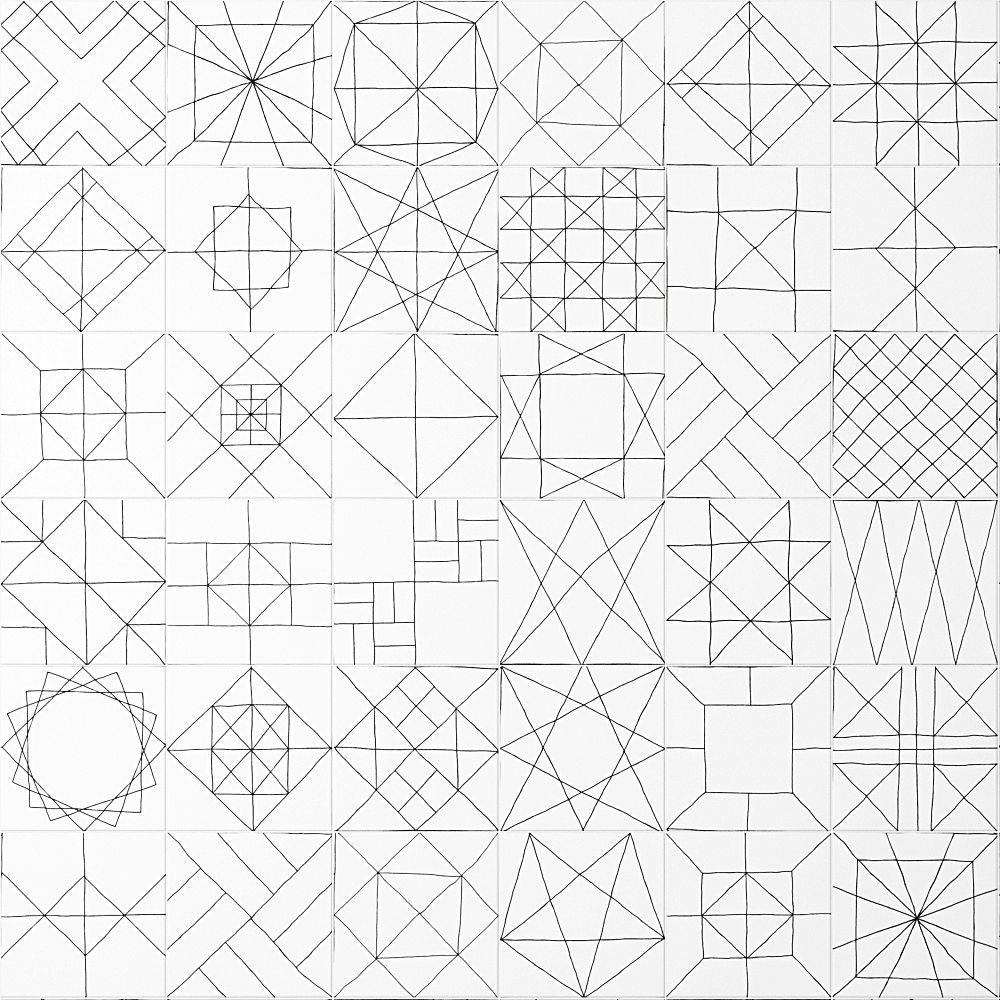 Artmore Tile Framework White 9-in x 9-in Matte Porcelain Patterned Floor and Wall Tile ( 10.76-sq ft / Carton ) | EXT3RD105422