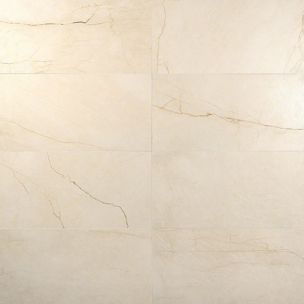 Artmore Tile Grace Crema 12-in x 24-in Matte Porcelain Marble look Floor and Wall Tile ( 11.62-sq ft / Carton ) | EXT3RD101675