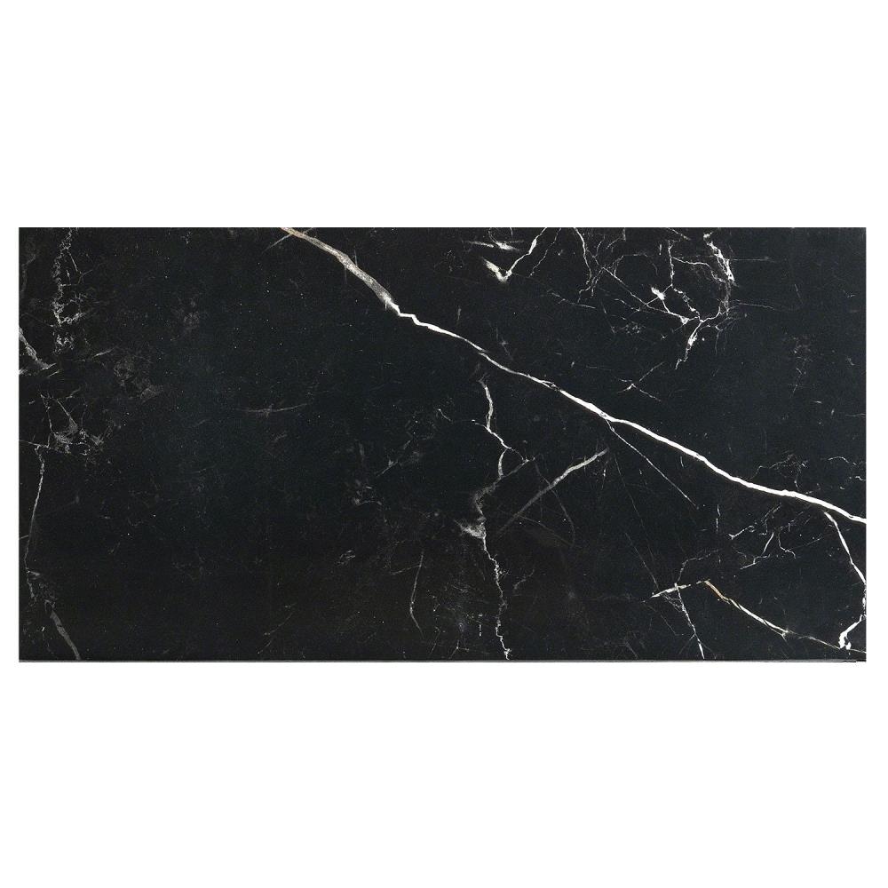 Artmore Tile Sample - Grace Nero 4-in x 8-in Polished Porcelain Marble look Floor and Wall Tile one_size | EXT3RD103523