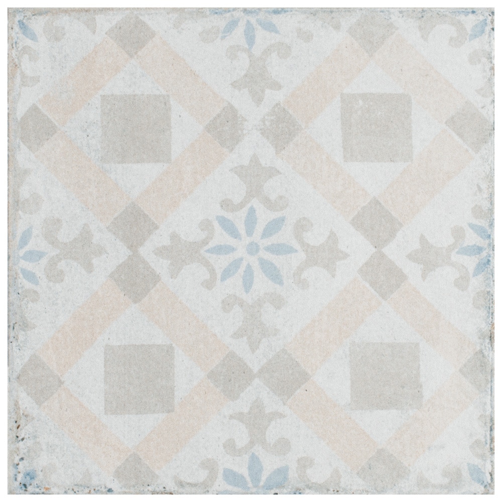 Affinity Tile Sample - Barcelona Decor Born 6-in x 6-in Matte Porcelain Encaustic Floor and Wall Tile one_size | S1FEO6BARDBR