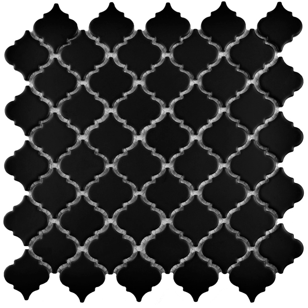 Affinity Tile Sample - Hudson Tangier Matte Black 6-in x 6-in Matte Porcelain Floor and Wall Tile one_size | S1FKOLTR22