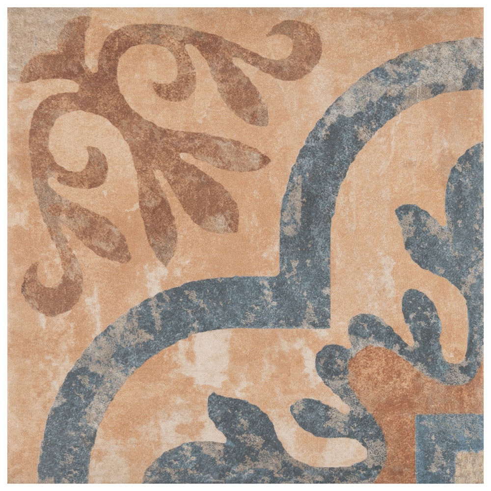 Affinity Tile Americana Newton 9-in x 9-in Matte Porcelain Patterned Floor and Wall Tile ( 11-sq ft / Carton ) | FNUAM9NT