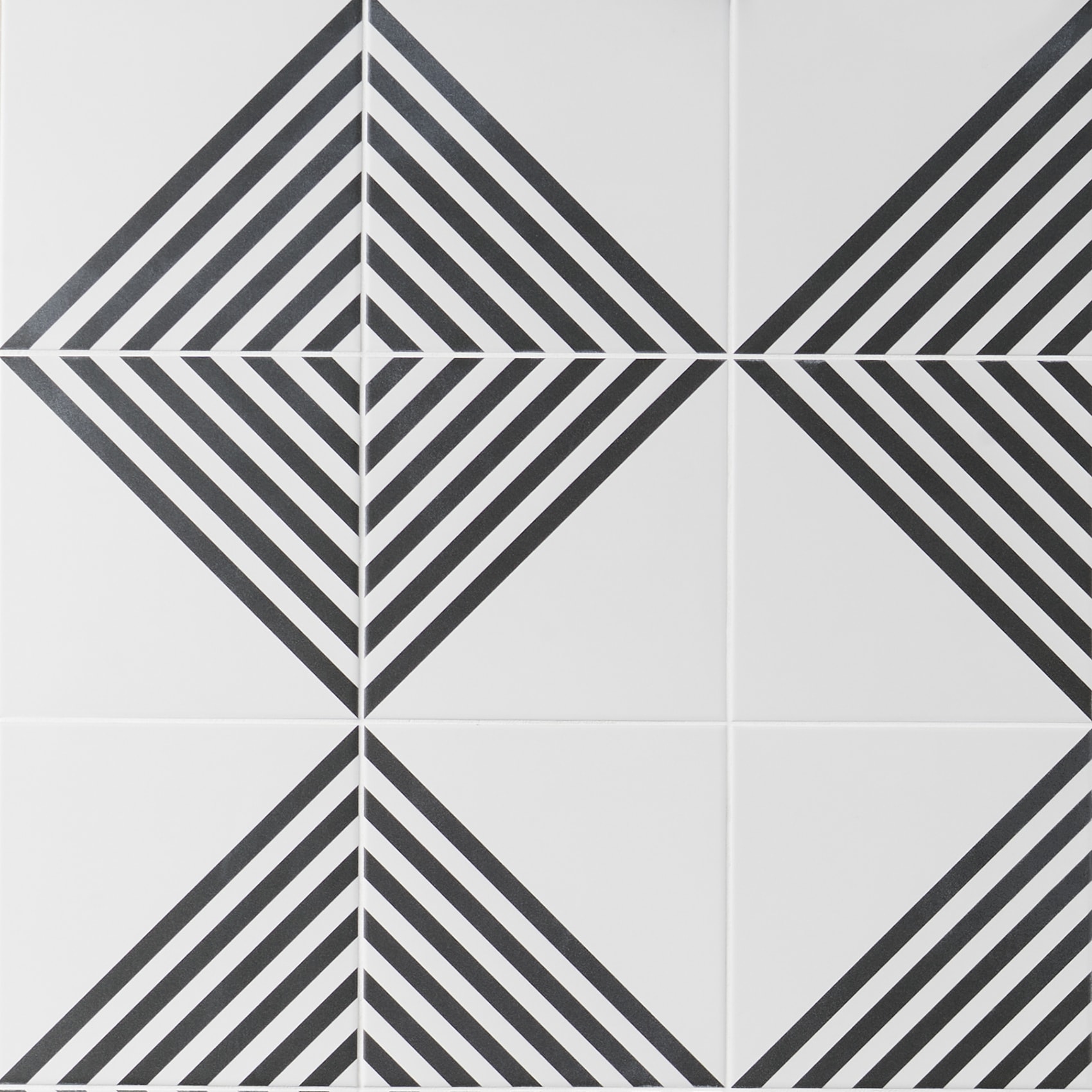 Artmore Tile Record Stripe Positive 8-in x 8-in Matte Porcelain Encaustic Floor and Wall Tile ( 11.19-sq ft / Carton ) | EXT3RD107113