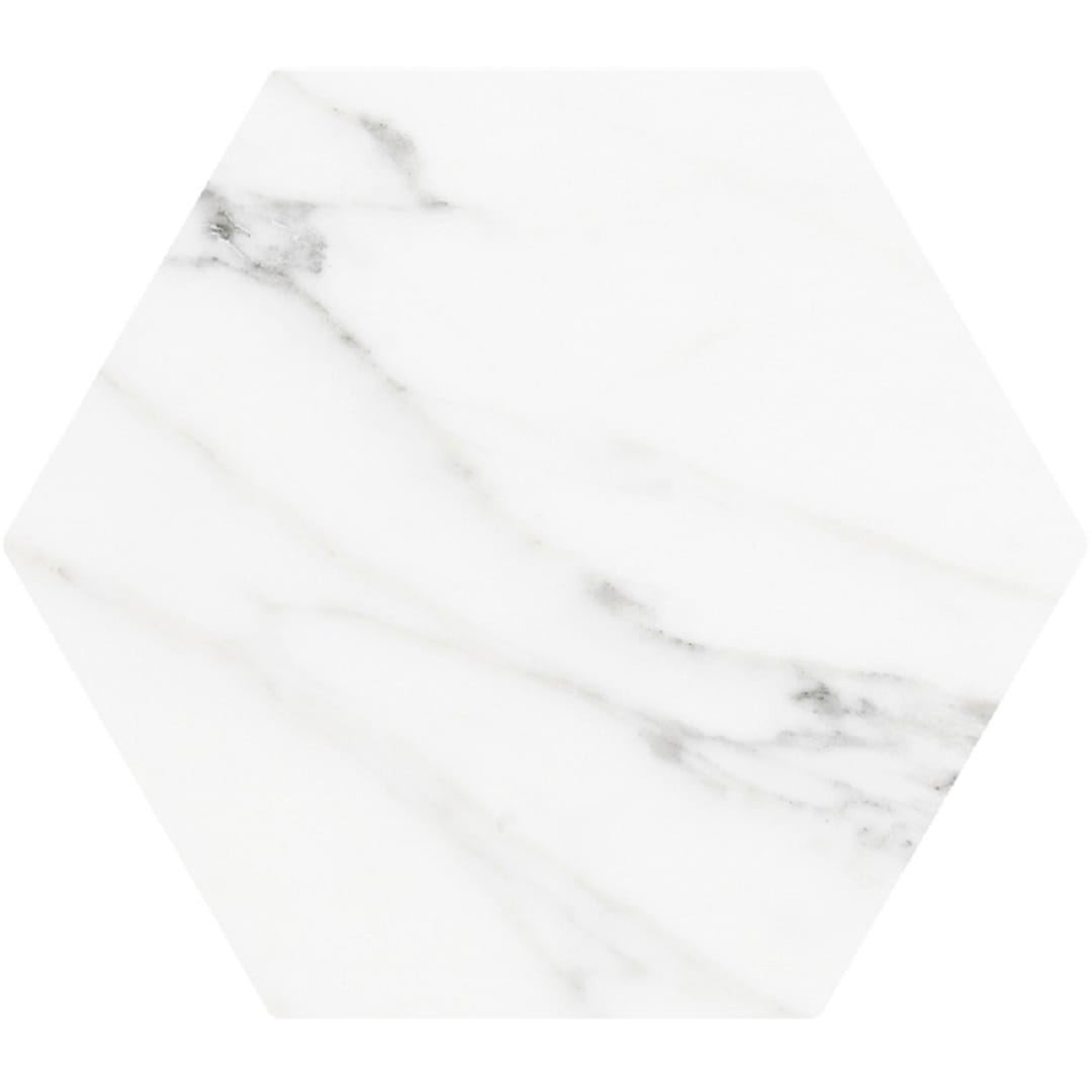 Apollo Tile White 8-in x 9-in Matte Porcelain Hexagon Floor and Wall Tile ( 9.93-sq ft Carton ) | APLTERICAR