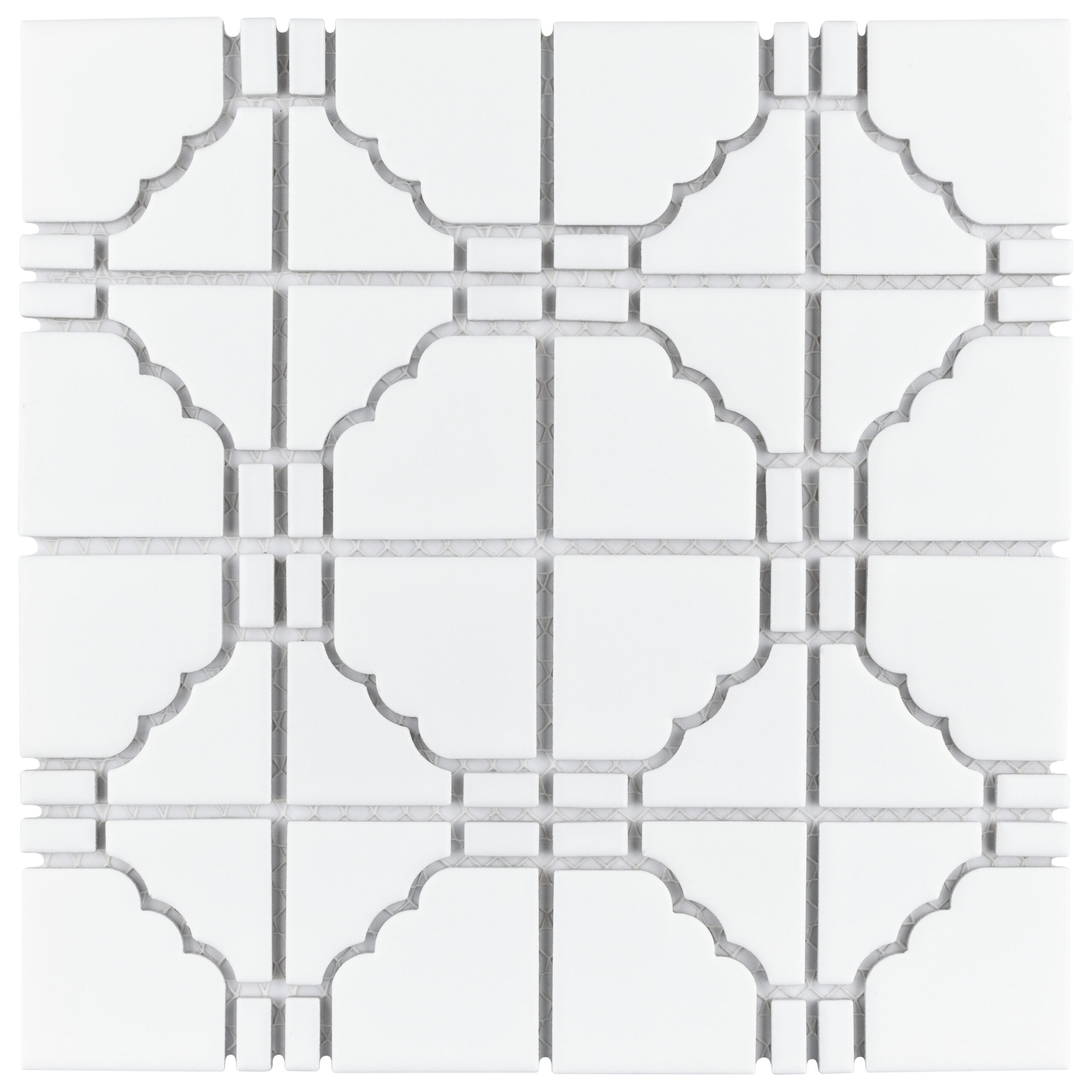 Affinity Tile Osaka Matte White 12-in x 12-in Matte Porcelain Mosaic Floor and Wall Tile ( 10.1-sq ft / Carton ) | FKOOKA10