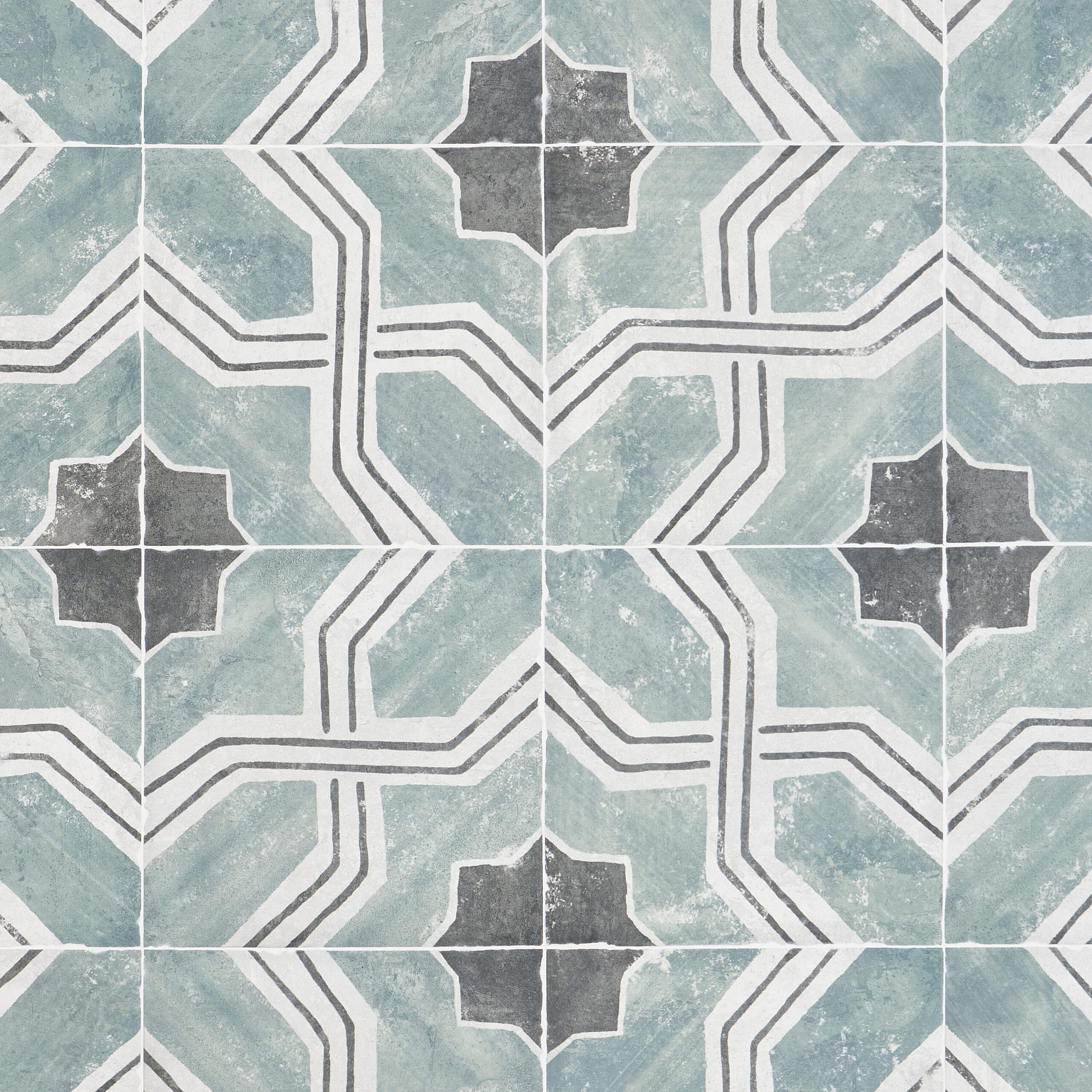 Artmore Tile Tiesto Iberia 8-in x 8-in Matte Porcelain Encaustic Floor and Wall Tile ( 10.76-sq ft / Carton ) | EXT3RD106394