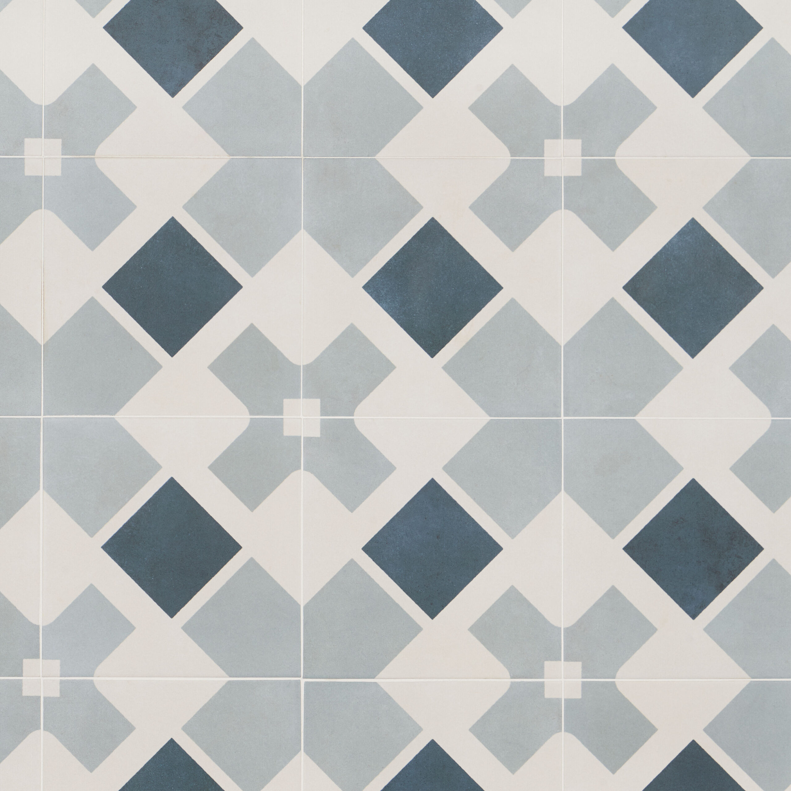 Artmore Tile Agave White Cross 9-in x 9-in Matte Porcelain Encaustic Floor and Wall Tile ( 6.99-sq ft / Carton ) | EXT3RD105130