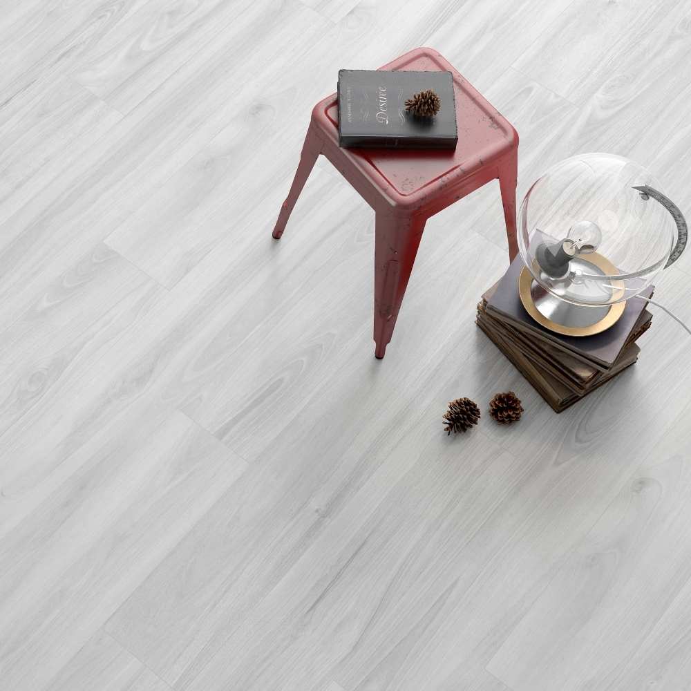 The Tile Life Daintree Blanco 8-in x 48-in Matte Porcelain Wood look Floor and Wall Tile ( 18.07-sq ft / Carton ) | TTABU0848BL