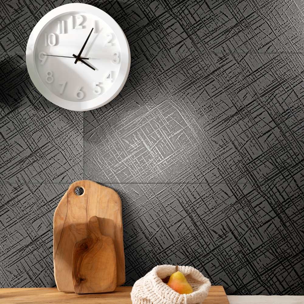 The Tile Life Note Luxe Black 12-in x 24-in Honed Porcelain Floor and Wall Tile ( 11.62-sq ft / Carton ) | TFAME1224BK