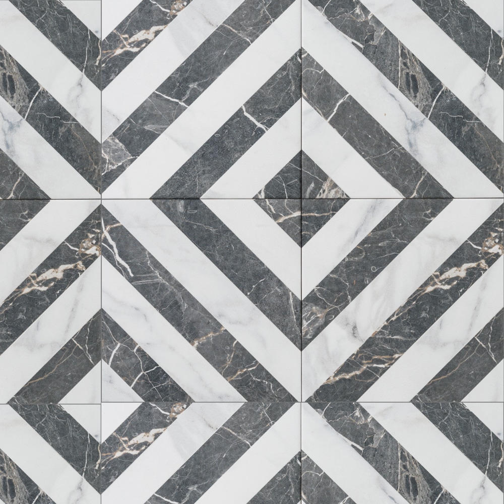 The Tile Life Palace Dark 8-in x 8-in Matte Porcelain Patterned Floor and Wall Tile ( 11.0-sq ft / Carton ) | TVERS0808DA