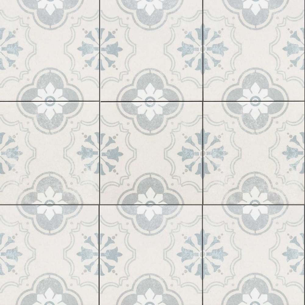 The Tile Life Oheka Bridgeham 6-in x 6-in Matte Porcelain Encaustic Floor and Wall Tile ( 10.0-sq ft / Carton ) | THAMP0606BR