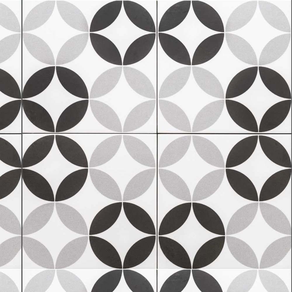 The Tile Life Twinkle Black 9-in x 9-in Matte Porcelain Patterned Floor and Wall Tile ( 10.76-sq ft / Carton ) | TBORA0909BK
