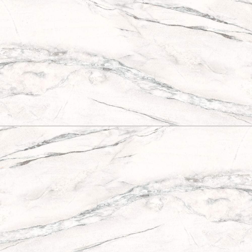 The Tile Life Monarch Azul 24-in x 48-in Polished Porcelain Marble look Floor and Wall Tile ( 15.5-sq ft / Carton ) | TALPS2448PA