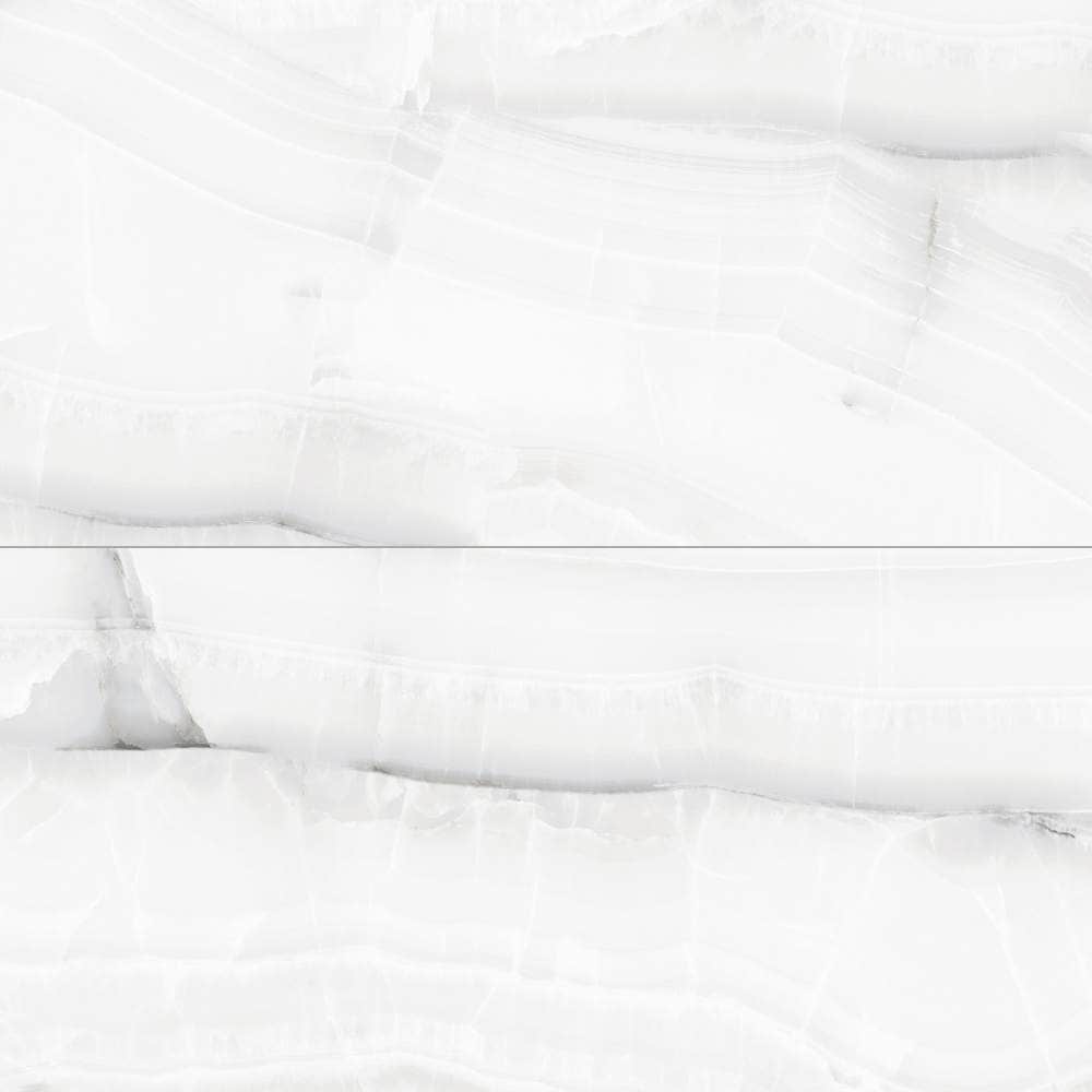 The Tile Life Monarch Bianco 24-in x 48-in Polished Porcelain Marble look Floor and Wall Tile ( 15.5-sq ft / Carton ) | TSKYB2448PB