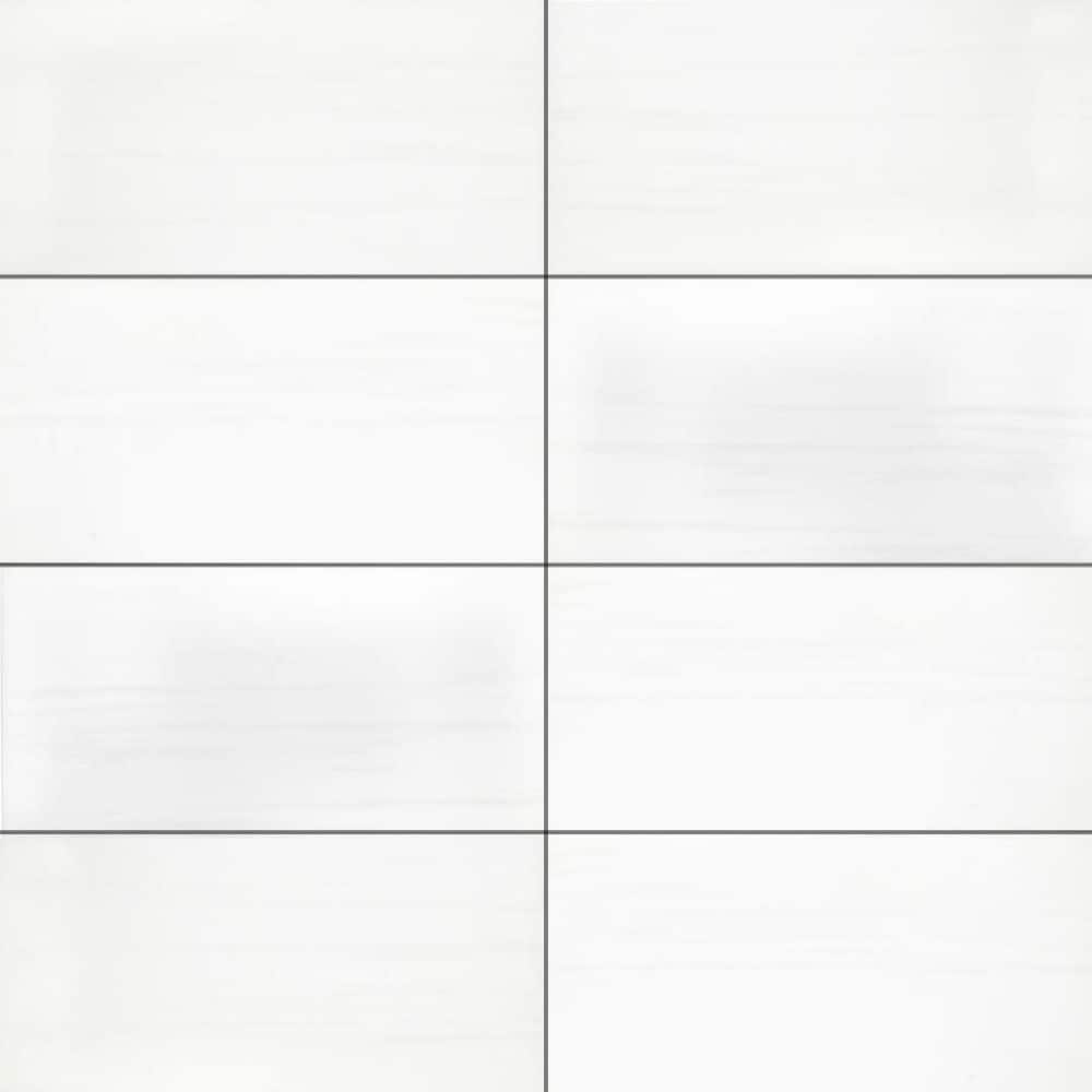 The Tile Life Evoque Bianco 12-in x 24-in Polished Porcelain Marble look Floor and Wall Tile ( 11.62-sq ft / Carton ) | TBELV1224GB
