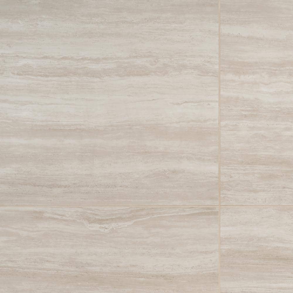 Atlanta Beige 23.45 in. x 47.07 in. Matte Travertine Look Porcelain Floor and Wall Tile (16 sq. ft./Case)