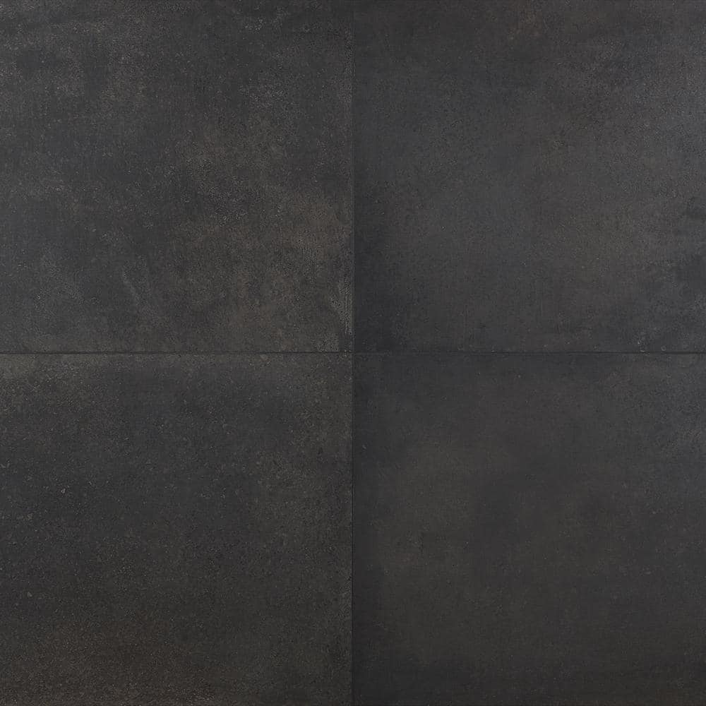 Hudson Black 23.45 in. x 47.07 in. Matte Porcelain Floor and Wall Tile (15.50 sq. ft. /Case)