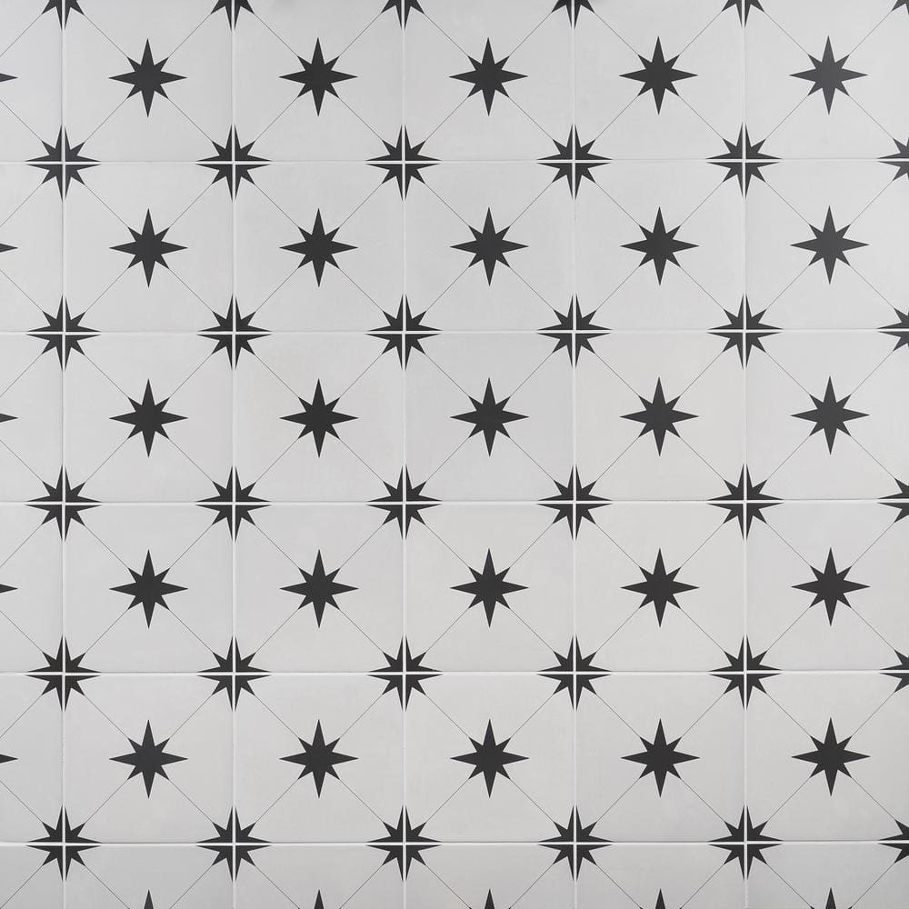Polaris Blanco 9 in. x 9 in. Matte Porcelain Floor and Wall Tile (10.76 sq. ft./Case)