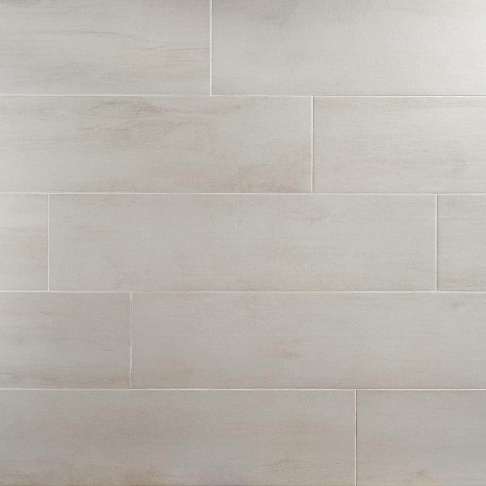 Briarwood Bone 9.84 in. x 39.4 in. Matte Porcelain Floor and Wall Tile (16.14 sq. ft./Case)