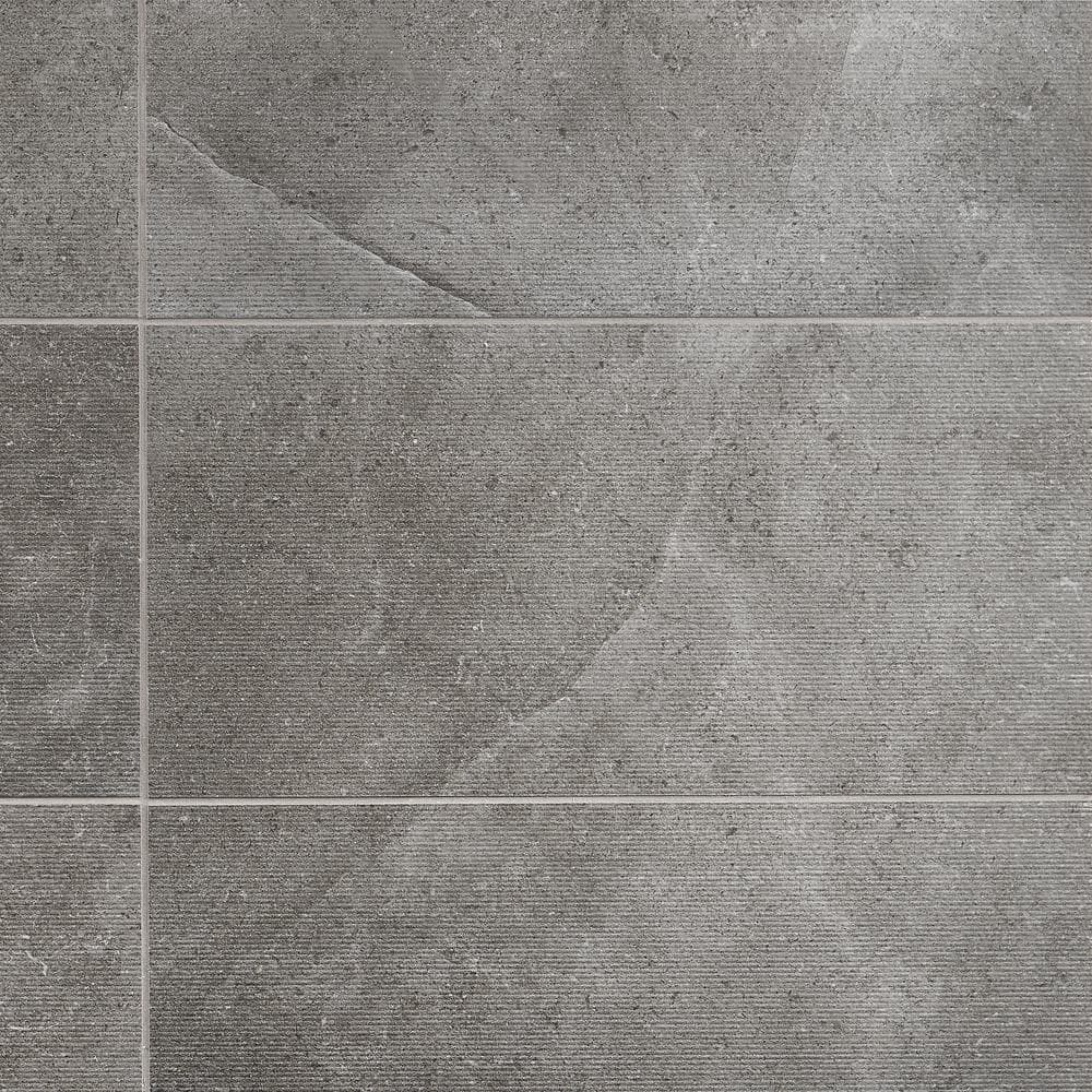 Iris Chiseled Fossil 11.69 in. x 23.5 in. Chiseled Porcelain Floor and Wall Tile (9.68 sq. ft./Case)