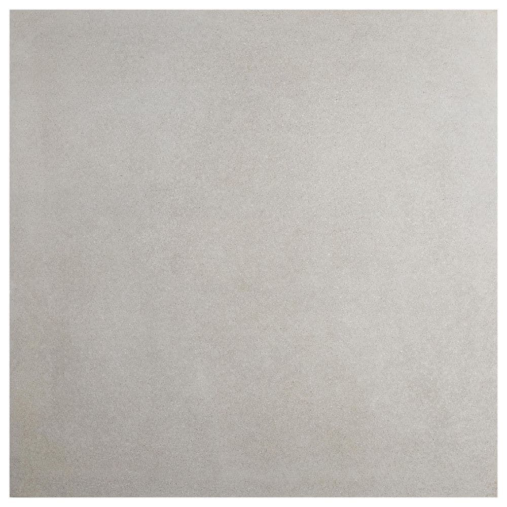 Vessira Gray 8 in. x 0.35 in. Concrete Look Semi-Polished Porcelain Floor and Wall Tile Sample