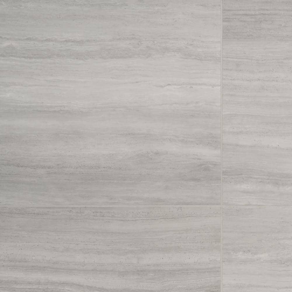 Atlanta Grigio 23.45 in. x 47.07 in. Matte Travertine Look Porcelain Floor and Wall Tile (15.50 sq. ft./Case)