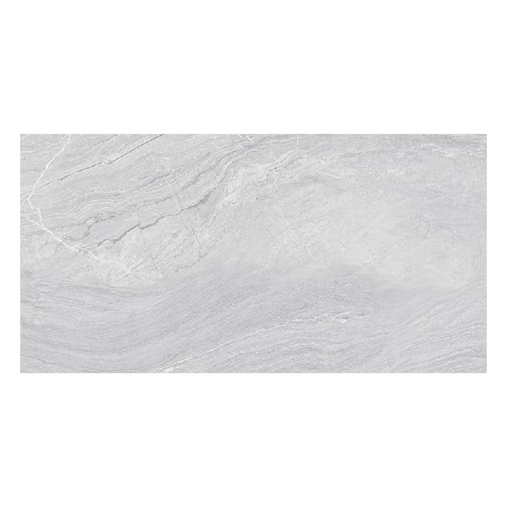 Sculpt 12.6 in. x 24.6 in. Gray Porcelain Matte Wall and Floor Tile (10.76 sq. ft./case) 5-Pack