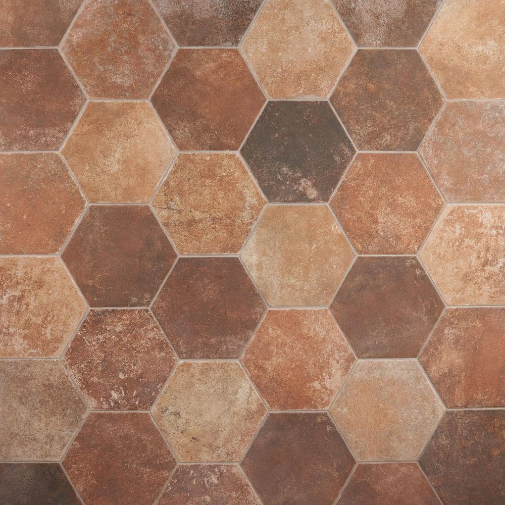 Hayes Marron 7.87 in. x 9.44 in. Matte Porcelain Floor and Wall Tile (9.84 sq. ft./Case)