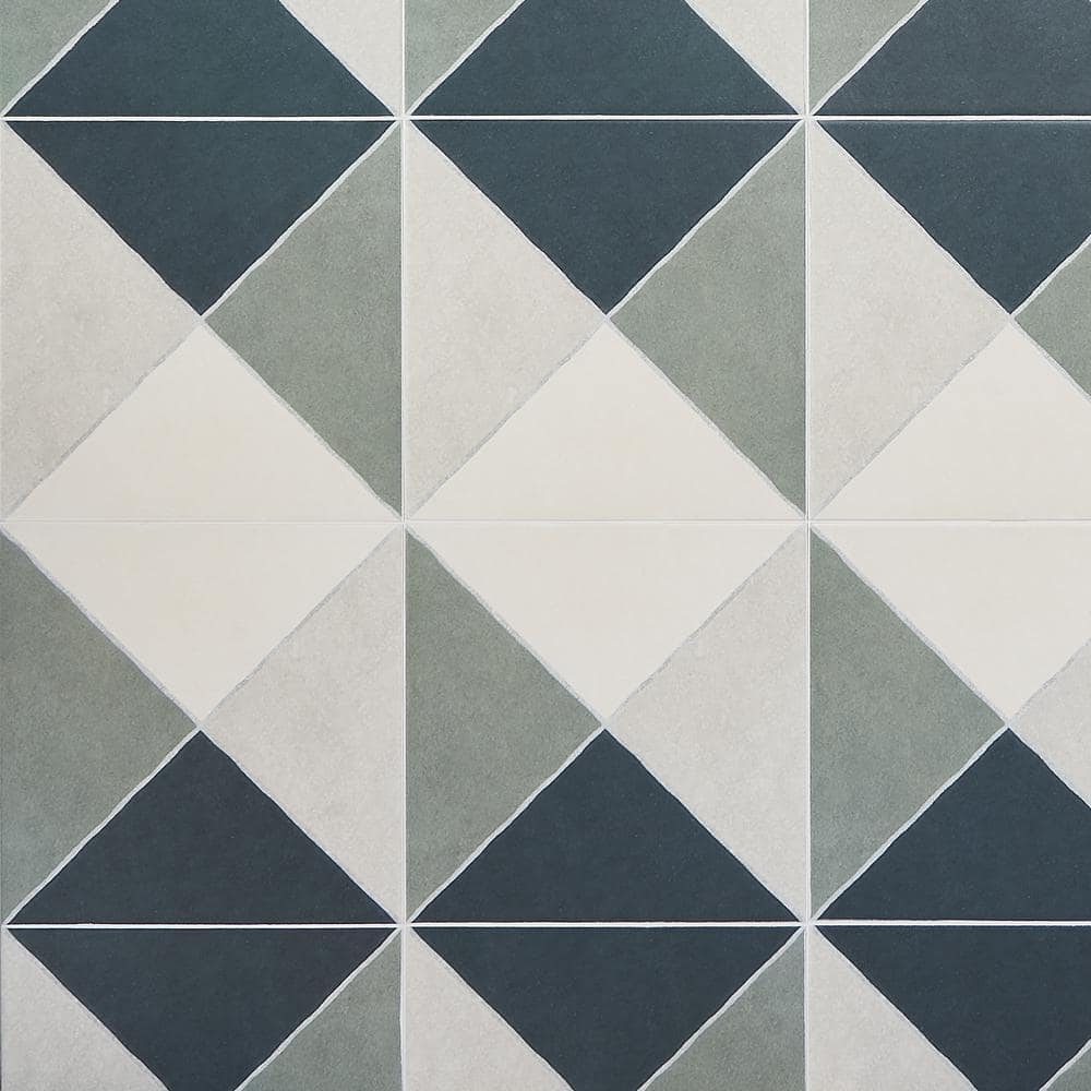 Anya Navy Diamond Square 9 in. x 9 in. Matte Porcelain Floor and Wall Tile (10.76 sq. ft./Case)