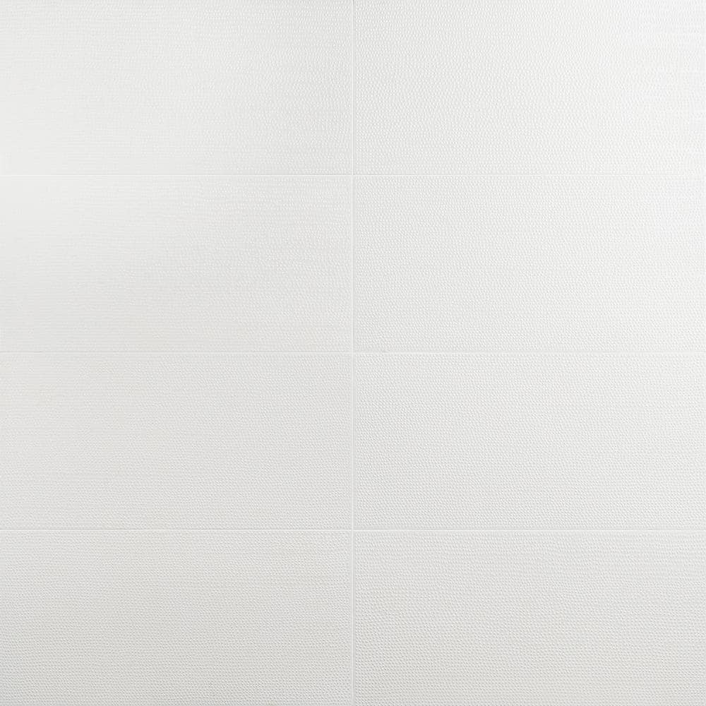 Chord Plaster White 11.81 in. x 23.62 in. Textured Porcelain Floor and Wall Tile (11.62 sq. ft./Case)