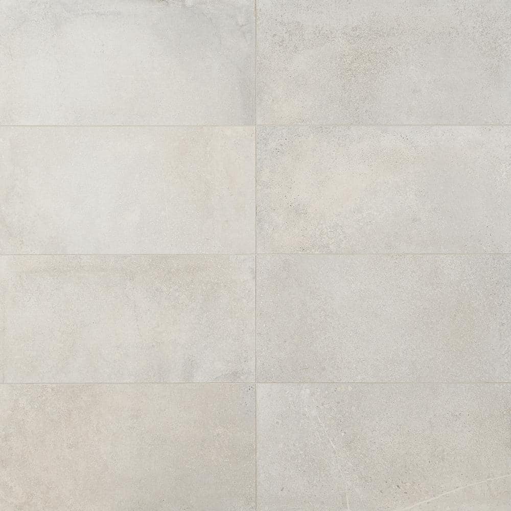 Hudson Silver 11.72 in. x 23.69 in. Matte Porcelain Floor and Wall Tile (15.5 sq. ft./Case)