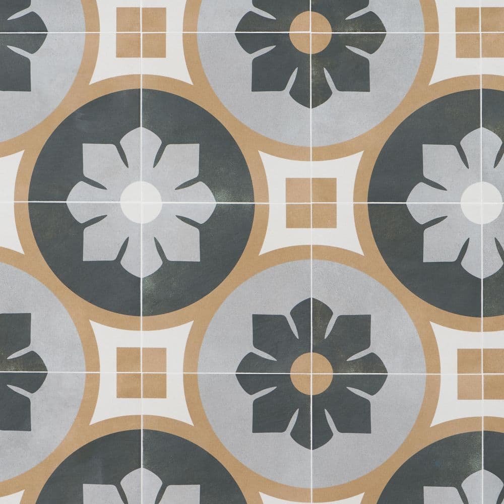 Aster Spring Square 9 in. x 9 in. Matte Porcelain Floor and Wall Tile (6.99 sq. ft. / case)