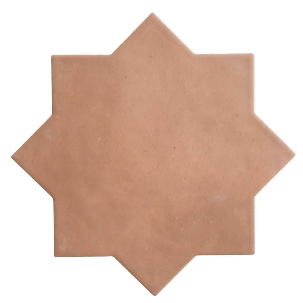 Seville 7 in. x 7 in. Matte Terracotta Porcelain Star Wall and Floor Tile (5.31 sq ft/case)-34 Pack