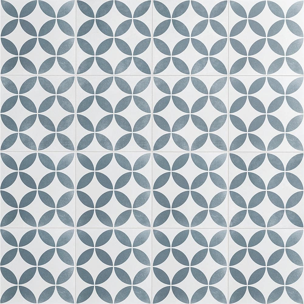 Aster White Square 9 in. x 9 in. Matte Porcelain Floor and Wall Tile (6.99 sq. ft./Case)
